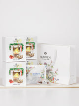 マリエン | ドイツハーブのクリスマススペシャルブレンド、ティーバッグ10個入りBOX4箱セットと特典オリジナル花柄紙袋。クリスマスのアドベントハーブティー。