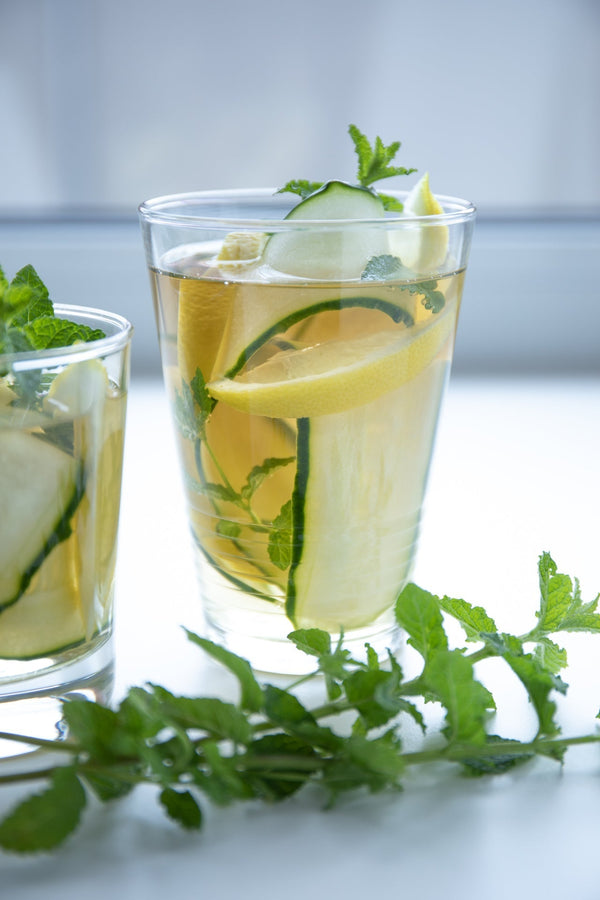 マリエンのサマースペシャルブレンドを使ったさわやか夏ドリンク（レモン・キュウリ入り）