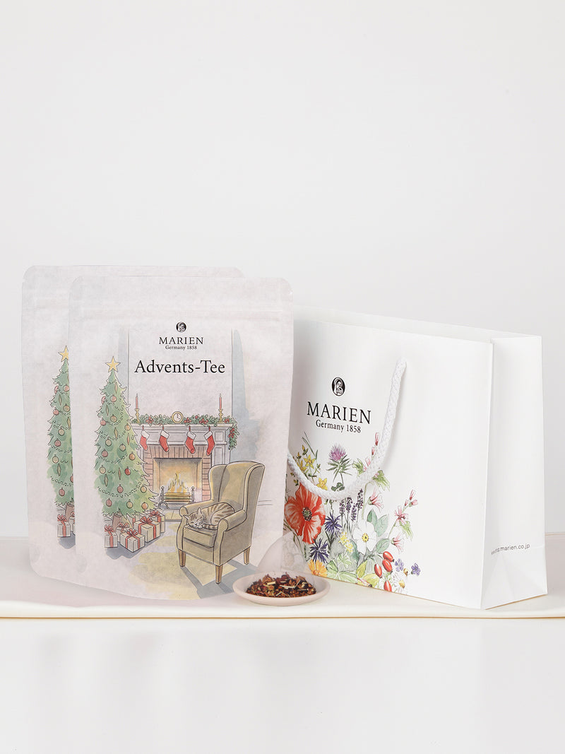 MARIEN マリエン | ドイツハーブのクリスマススペシャルブレンド、2袋セット。マリエンオリジナル紙袋付き。クリスマスのアドベントハーブティー。