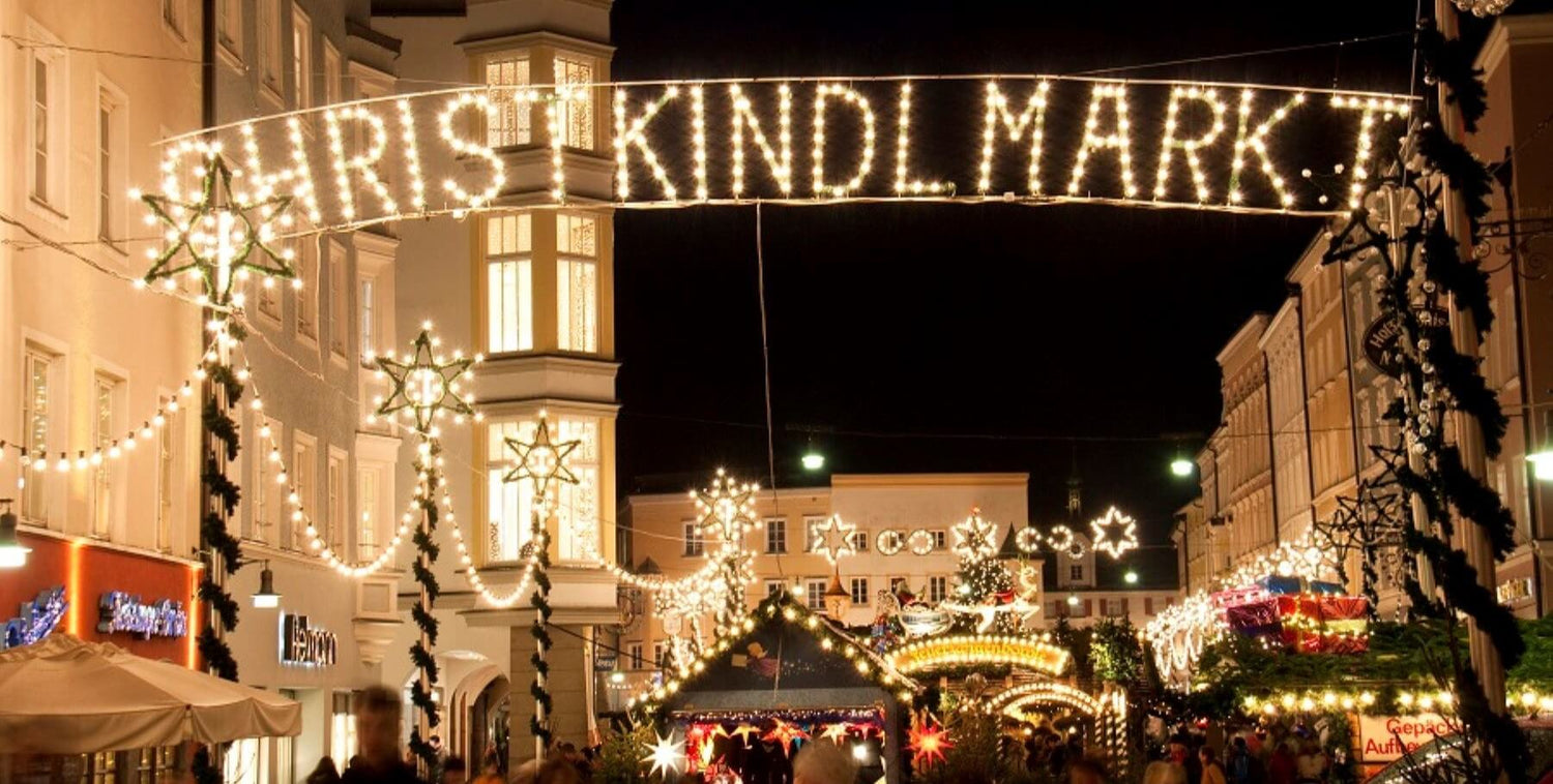 ドイツのクリスマス風景。クリスマスマーケット。