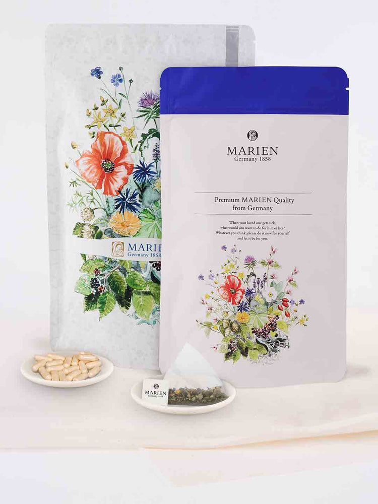 マリエン・春の生活サポートセット ハーブティー・ネトルブレンドと、イミューラカプセル270個入り1袋のセット。